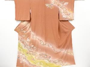 絞り鳳凰に草花模様訪問着